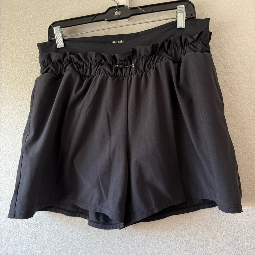 Zella Black Paperbag Waist Athletic Shorts